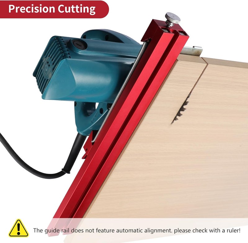 RUITOOL Adjustable Cutting Machine Base Guide for 13³⁄₈" (340mm) Saw Base, Aluminum Alloy Circular Saw Guide Rail for Precise, Straight, and Safer Cuts – Ideal for Woodworking & DIY Projects - Image 4